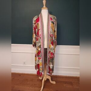 Cato Multicolor Patterned Kimono